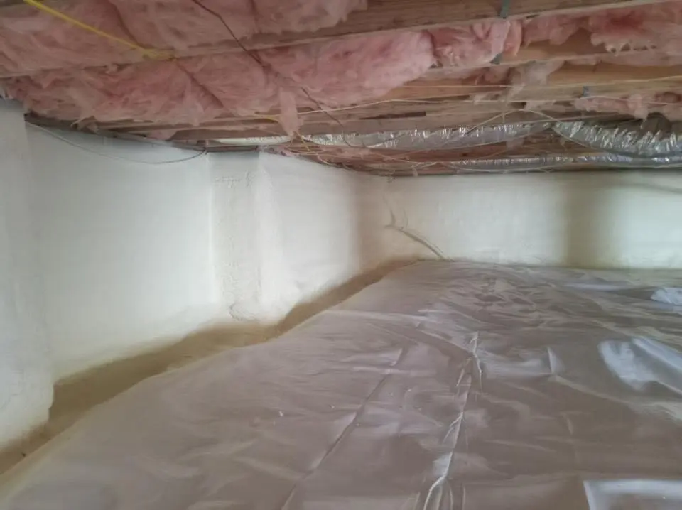 Crawl space encapsulation with closed-cell spray foam for Spray Foam Roofing in Eagan
